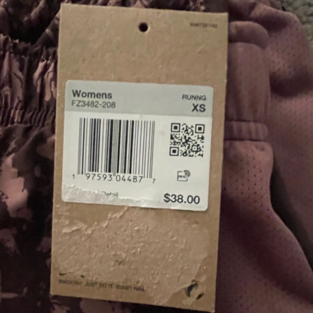 2 Pairs of Nike Dri-FIT Running Shorts XS Floral Print Mauve Activewear Womens - Picture 5 of 7
